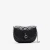 Burberry Black Leather Rocking Horse Shoulder Bag In Black/palladium