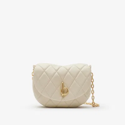 Burberry Quilted Rocking Horse Crossbody Bag In Beige