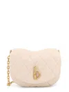 Burberry Rocking Horse Quilted Leather Shoulder Bag In White