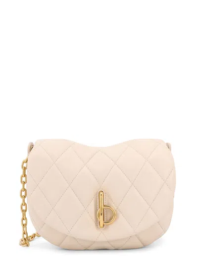 Burberry Quilted Rocking Horse Bag In White