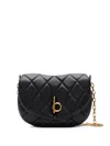Burberry Rocking Medium Quilted Leather Shoulder Bag In Black