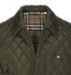 Burberry Long Sleeved Quilted Padded Jacket In Green