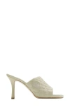 Burberry 100mm Quilted Leather Mules In Plaster