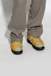 Burberry Printed Polyester Pillow Check Ankle Boots In Yellow