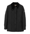 Burberry Diamond Quilted Thermoregulated Barn Jacket In Black