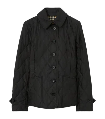 Burberry Quilted Thermoregulated Jacket In Black