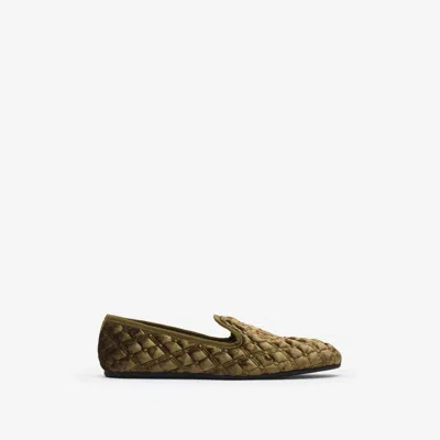 Burberry Quilted Velvet Estate Slippers​