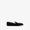Burberry Quilted Velvet Estate Slippers In Black
