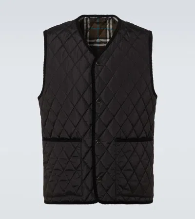 Burberry Quilted Nylon Gilet In Black
