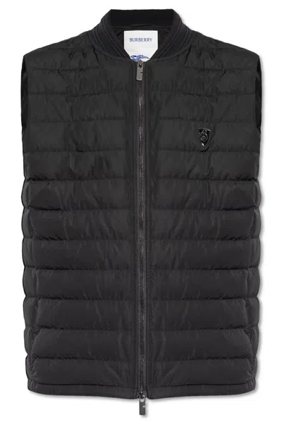 Burberry Padded Down Vest In Black