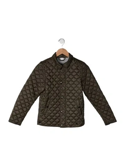 Pre-owned Burberry Kids' Quilterd Jacket In Green