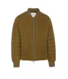 Burberry Quilted Design Jacket Zip Pockets In Green