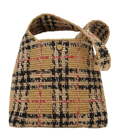 BURBERRY BURBERRY RAFFIA MARGATE SHOULDER BAG