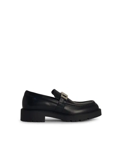 Burberry Raft Black Leather Loafers