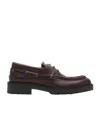 Burberry Raft Leather Loafers In Black