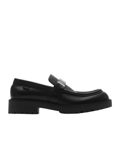 Burberry Raft Loafers In Black
