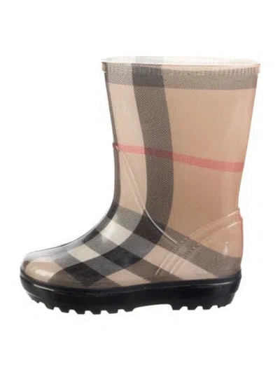 Pre-owned Burberry Babies' Rain Boots In Neutrals