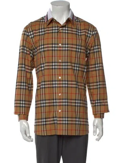 Pre-owned Burberry Rainbow Check Long Sleeve Shirt In Neutral