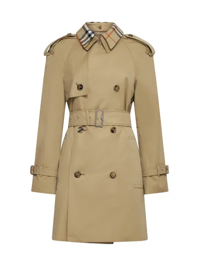 BURBERRY COTTON DOUBLE-BREASTED SHORT TRENCH COAT