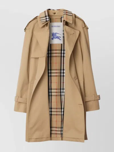 Burberry Raincoats With American Rear Vent In Brown