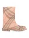 Burberry Rubber Check Marsh Boots In Plush Ip Check