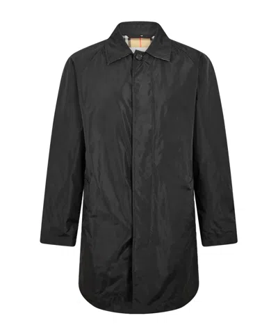 Burberry Rainproof Trench Coat In Black