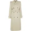 Burberry Trench Coat With Belted Waist And Epaulettes In Multicolor