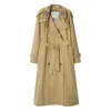 Burberry Castleford Check Collar Water Resistant Gabardine Trench Coat