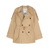 Burberry Cotton Waterproof Trench Coat In Neutrals