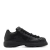 Burberry Ranger Barbed-wire Leather Sneakers In Black