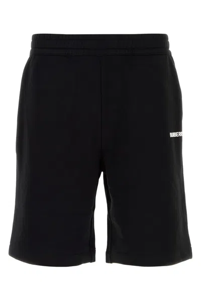 BURBERRY BURBERRY BLACK COTTON BERMUDA SHORTS