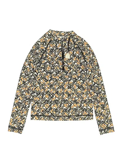 Pre-owned Burberry Kids' Rash Guard In Yellow