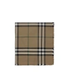 Burberry Oversized Check Wool Scarf In Brown