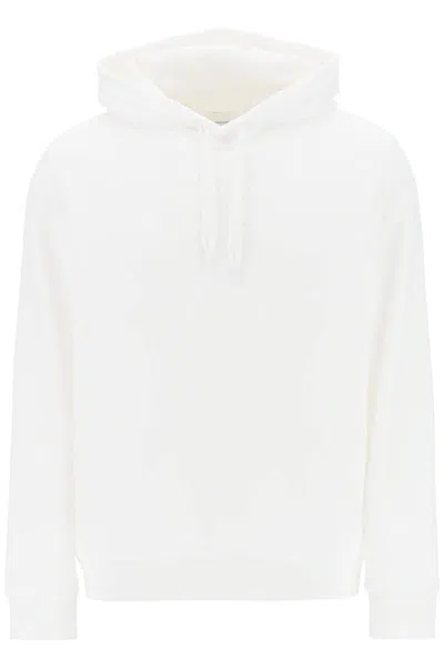 Burberry Men's White Cotton Terry Cloth Sweatshirt With Tonal Ekd Logo