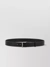 Burberry Rectangular Buckle Leather Belt In Black
