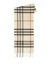Burberry Rectangular Cashmere Check Scarf In Purple