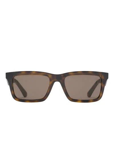 Burberry Rectangular-frame Logo Sunglasses In Brown