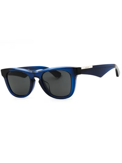 Burberry Rectangular Unisex Acetate Sunglasses In Blue