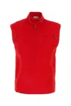 Burberry Half-zip Canvas Tank Top In Rhubarb