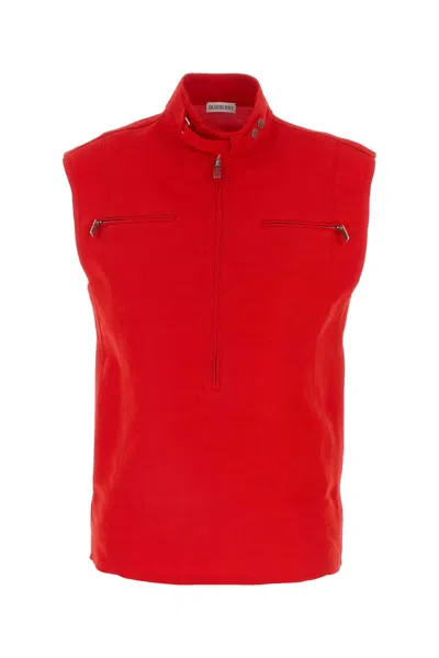 BURBERRY RED CANVAS VEST