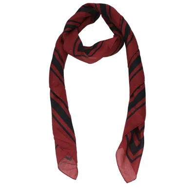 Burberry Foulard Female Red And Black Cotton In Multi