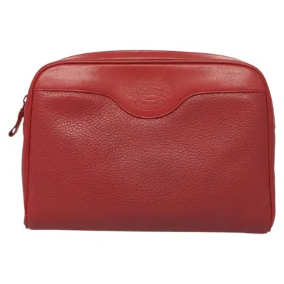 Pre-owned Burberry Red Leather Clutch Bag ()