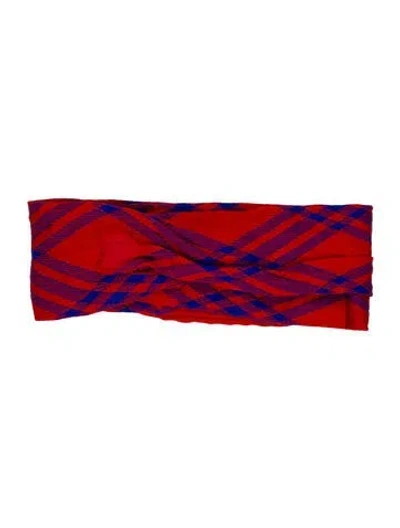 Pre-owned Burberry Red Pattern Printed Wool Tights