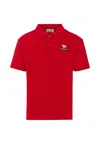 Burberry Childrens Cotton Polo Shirt In Red