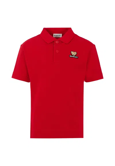 BURBERRY RED POLO FOR BOY WITH THOMAS BEAR
