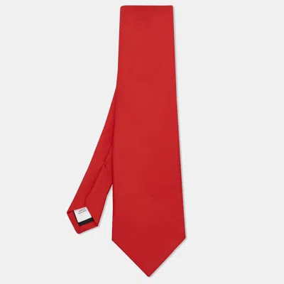 Pre-owned Burberry Red Silk Classic Tie
