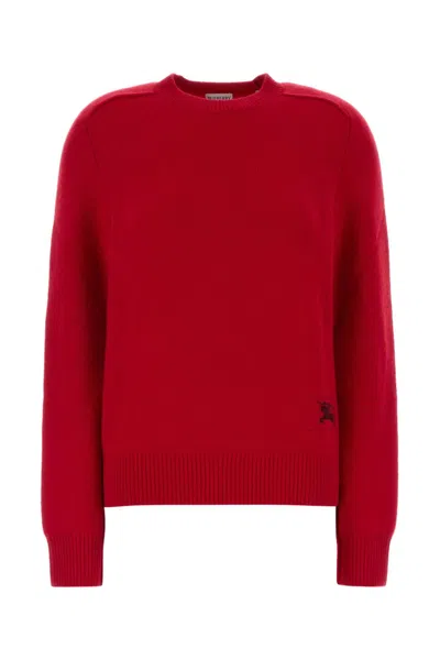 Burberry Red Stretch Cashmere Blend Sweater