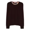 Burberry Long-sleeved Sweater In Red