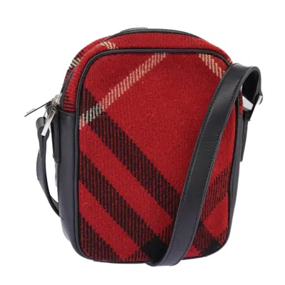 Pre-owned Burberry Red Wool Shoulder Bag ()