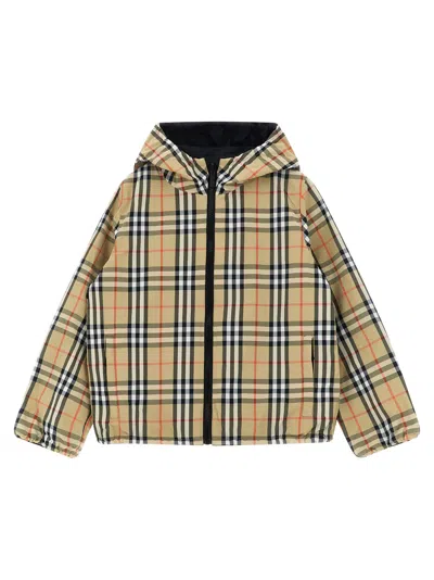 Burberry Kids' Reece Reversible Jacket In Burgundy